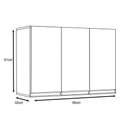 Ver imagem 2 de Armário Aéreo 90cm 3 Portas Karen Malbec/Avelã - Peternella