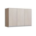 Ver imagem 1 de Armário Aéreo 90cm 3 Portas Karen Malbec/Avelã - Peternella