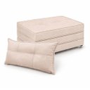 Ver imagem 1 de Puff Cama Dobravel 90cm Solteiro com Rodizios e Almofada Cor: Suede Nude