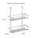 Ver imagem 2 de Suporte Duplo Aéreo Porta Condimentos de Cozinha Schmitt:Cromado