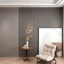 Ver imagem 2 de Painel Ripado Wpc Chumbo 96x25cm 10mm - Revestimento Decorativo Parede Sala Quarto