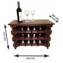 Ver imagem 2 de Adega Vinho Madeira 15 Garrafas Com Mesinha Cor Embuia C05