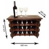 Adega Vinho Madeira 15 Garrafas Com Mesinha Cor Embuia C05 - 2