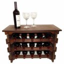 Ver imagem 1 de Adega Vinho Madeira 15 Garrafas Com Mesinha Cor Embuia C05