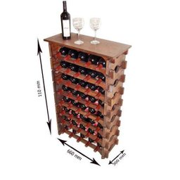 Adega Vinho Madeira 40 Garrafas Tipo Mesinha Cor Imbuia C05 - 2
