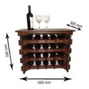 Ver imagem 2 de Adega Vinho Madeira 20 Garrafas Tipo Mesinha Cor Embuia C05