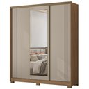 Ver imagem 2 de Guarda Roupa Casal 195cm 3 Portas Darlan Carvalho/Fendi Z17 - Mpozenato