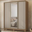Ver imagem 1 de Guarda Roupa Casal 195cm 3 Portas Darlan Carvalho/Fendi Z17 - Mpozenato