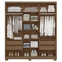Ver imagem 5 de Guarda Roupa Casal 195cm 3 Portas Darlan Carvalho/Fendi Z17 - Mpozenato