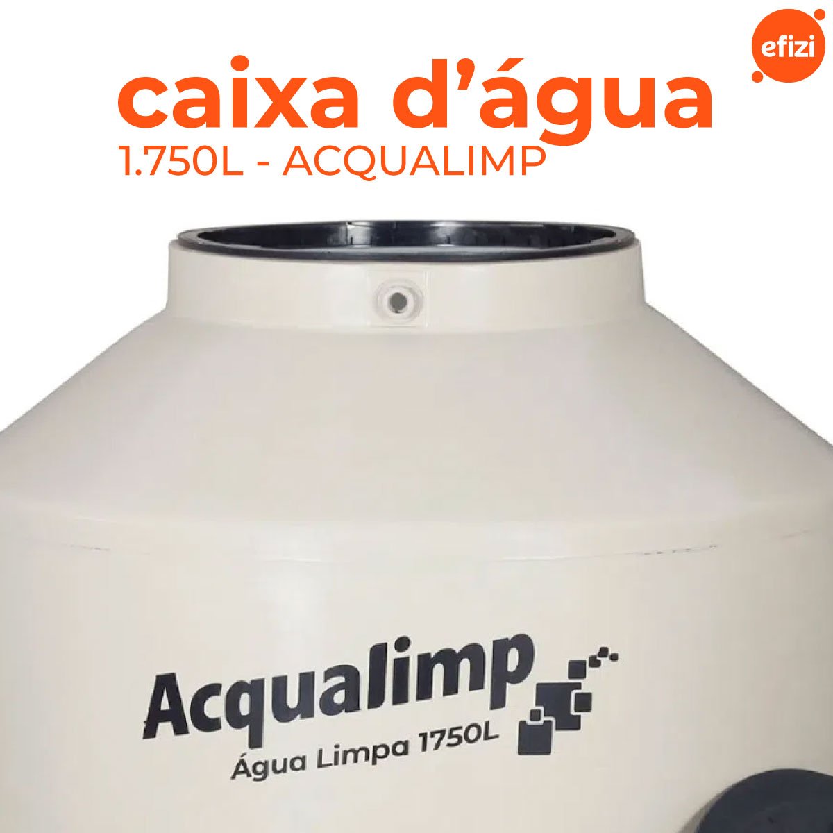 Caixa de Água Limpa 1750l Tampa Click Bege Acqualimp - 2