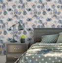 Ver imagem 2 de Papel de Parede Decorativo Floral em Degradê Azul 1,50m