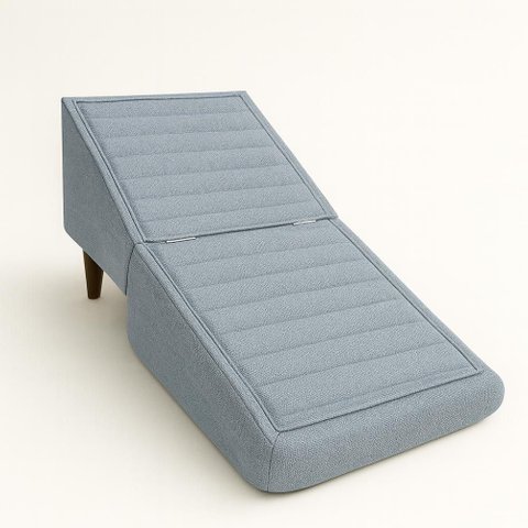 Rampa Puff Escada Pet Movel Cachorro Gato Linho Grafite