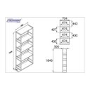 Ver imagem 5 de MO 8200 ARMÁRIO ALTO MULTIÚSO - 5 prateleiras, estrutura em aço carbono, pintura ver - Preto