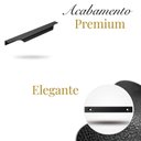 Ver imagem 2 de Kit 5 Puxador Preto Wave Cava 30cm Alumínio para Armário Porta Gaveta Armários