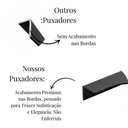 Ver imagem 6 de Kit 5 Puxador Preto Wave Cava 30cm Alumínio para Armário Porta Gaveta Armários