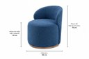 Ver imagem 4 de Poltrona Curva Moderna Design Arredondado Brenda