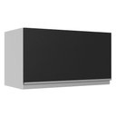 Ver imagem 1 de Armário de Cozinha Aéreo 100% MDF 60 cm 1 Porta Basculante Branco/Preto Acordes Madesa