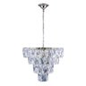 Lustre Pendente Cristal Legítimo Sala de Jantar Luxo Fasano 50cm Bivolt:prateado/bivolt - 1
