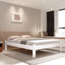 Ver imagem 1 de Cama Turca Queen Size Madeira Maciça Cor Branco Transforme Seu Espaço com Conforto e Elegância