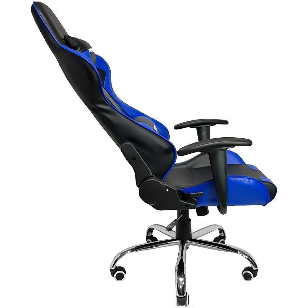 Cadeira Gamer Mymax Mx7 Giratória Preta/Azul - 4