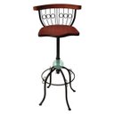 Ver imagem 3 de Banqueta Bistrô Regulável Giratória de Madeira e Ferro