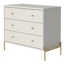 Ver imagem 3 de Cômoda Jasper 3g Off-white Fosco com Dourado