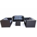 Ver imagem 1 de Conjunto de Sofá e Poltronas Quadrado Jardim Varanda Fibra Sintética