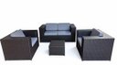 Ver imagem 1 de Conjunto de Sofá e Poltronas Quadrado Jardim Varanda Fibra Sintética