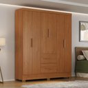 Ver imagem 4 de Guarda Roupa Casal Primor 6 Portas 2 Gavetas MDP Cinamomo Milani Movelaria