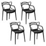 Kit 4 Cadeira Allegra Sala de Jantar Preto - - 1