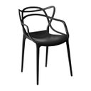 Ver imagem 2 de Kit 4 Cadeira Allegra Sala de Jantar Preto -