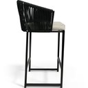 Ver imagem 7 de Kit 02 Banqueta Para Área Gourmet Cozinha Varanda Corda Náutica Sunset D04 Preto - Lyam Decor