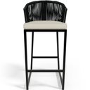 Ver imagem 6 de Kit 02 Banqueta Para Área Gourmet Cozinha Varanda Corda Náutica Sunset D04 Preto - Lyam Decor