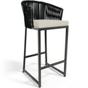 Ver imagem 2 de Kit 02 Banqueta Para Área Gourmet Cozinha Varanda Corda Náutica Sunset D04 Preto - Lyam Decor