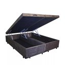 Ver imagem 4 de Cama Box Baú Bipartido Casal Blindado Suede + Colchão Casal Espuma Extra Firme D33 Elegance Ortopédi