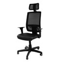 Ver imagem 5 de Cadeira Presidente Brizza Giratória Backsystem Nr17 com Braço 3d Assento Poliéster Plaxmetal Preta