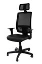 Ver imagem 5 de Cadeira Presidente Brizza Giratória Backsystem Nr17 com Braço 3d Assento Poliéster Plaxmetal Preta