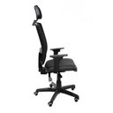 Ver imagem 3 de Cadeira Presidente Brizza Giratória Backsystem Nr17 com Braço 3d Assento Poliéster Plaxmetal Preta