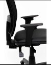 Ver imagem 4 de Cadeira Presidente Brizza Giratória Backsystem Nr17 com Braço 3d Assento Poliéster Plaxmetal Preta
