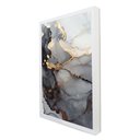 Ver imagem 2 de Quadro Decorativo Abstrato Mármore Black Gray em Moldura Caixa Tacolado Moldura Trad 1cm Preta sem V