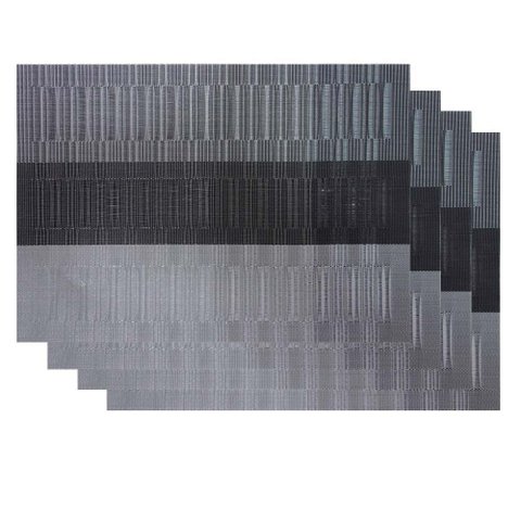 Jogo Americano 4 peças Retangular 30x45cm Santiago Des. 006 - Niazitex Preto