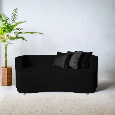 Divã Recamier Luxo Decorativo Primor 155 Preto