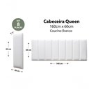 Ver imagem 2 de Placas Cabeceira Queen 160cm X 60cm 8 Placas Courino Branco