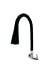 Torneira Gourmet Cozinha Flexível Cone 2 Jatos Preto Parede C51 - 3