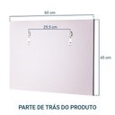 Ver imagem 4 de Armário para Banheiro Lugano Suspenso Espelheira MDP 60cm Nogal Mercado Das Prateleiras