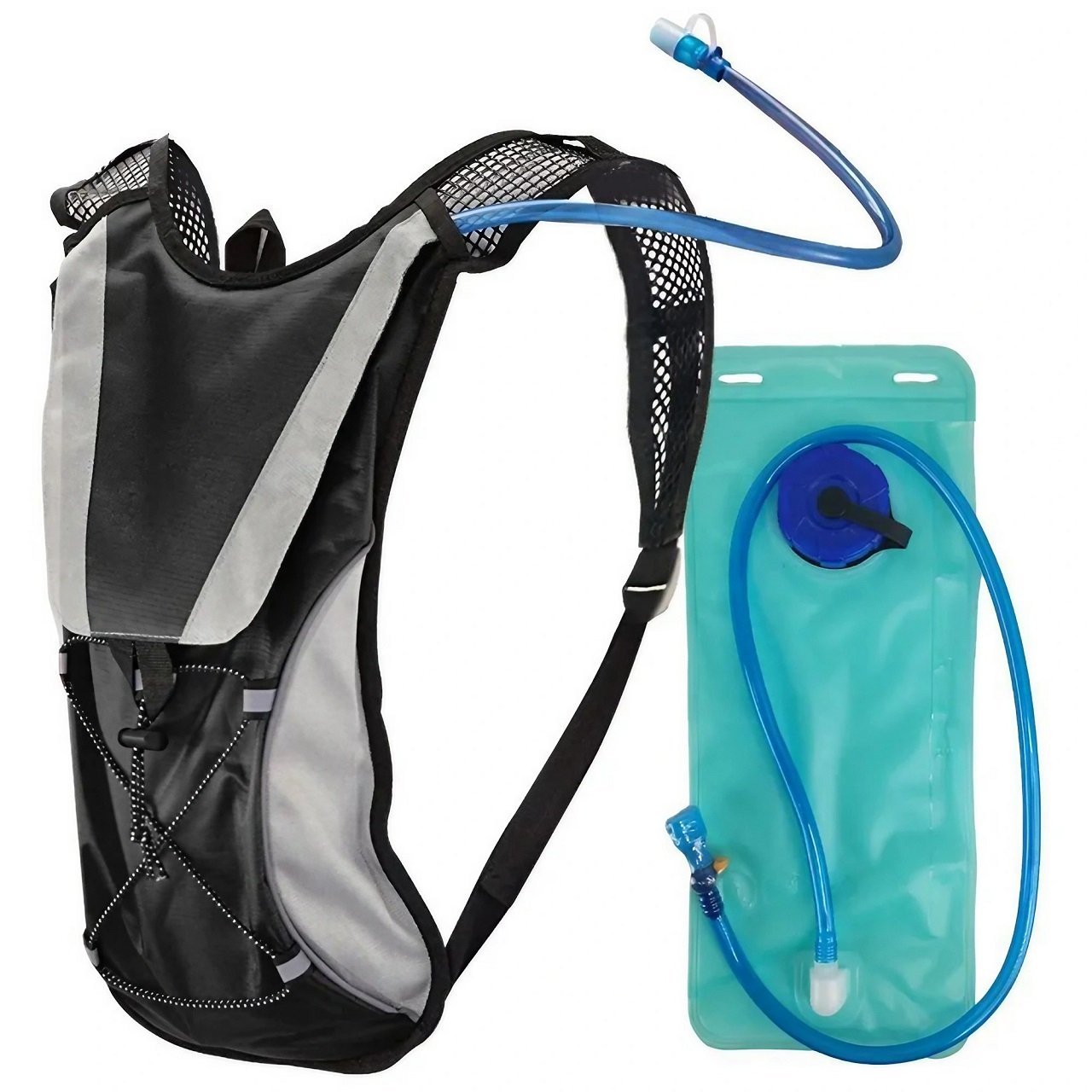 Mochila De Hidratação Com Refil 2 Litros Água Ciclista Trilha:Cinza - 1