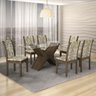 Conjunto Sala de Jantar Mesa Tampo Vidro 160cm Tarsila 6 Cadeiras Laguna Rufato - 1