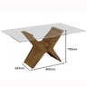Conjunto Sala de Jantar Mesa Tampo Vidro 160cm Tarsila 6 Cadeiras Laguna Rufato - 2