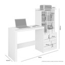 Ver imagem 2 de Escrivaninha/Mesa de Notebook com Prateleiras Alana Cacau JCM Movelaria