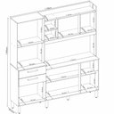 Ver imagem 2 de Armário de Cozinha 6 Portas 2 Gavetas Select Cinamon Touch Off White Demóbile